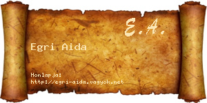 Egri Aida névjegykártya